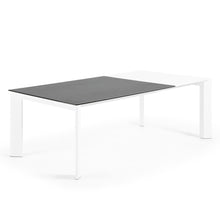 Load image into Gallery viewer, Axis porcelain extendable table in Volcano Rock finish with white legs 160 (220) cm - image 6