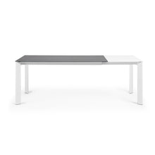 Load image into Gallery viewer, Axis porcelain extendable table in Volcano Rock finish with white legs 160 (220) cm - image 7