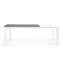Load image into Gallery viewer, Axis porcelain extendable table in Volcano Rock finish with white legs 160 (220) cm - image 8
