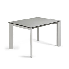Load image into Gallery viewer, Axis extendable ceramic table with Hydra Plomo finish and grey steel legs 120 (180) cm