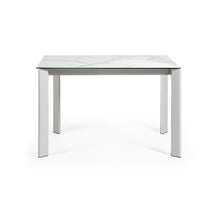 Load image into Gallery viewer, Axis porcelain extendable table in White Kalos finish with white legs 120 (180) cm - image 2