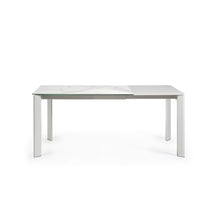 Load image into Gallery viewer, Axis porcelain extendable table in White Kalos finish with white legs 120 (180) cm - image 8