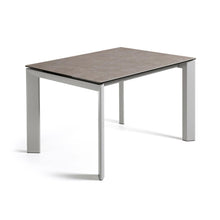 Load image into Gallery viewer, Axis extendable ceramic table with Vulcano Ceniza finish and grey steel legs 120 (180) cm