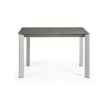 Load image into Gallery viewer, Axis extendable ceramic table with Vulcano Ceniza finish and grey steel legs 120 (180) cm - image 2