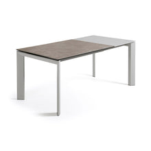 Load image into Gallery viewer, Axis extendable ceramic table with Vulcano Ceniza finish and grey steel legs 120 (180) cm - image 3