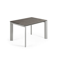 Load image into Gallery viewer, Axis extendable ceramic table with Vulcano Ceniza finish and grey steel legs 120 (180) cm - image 4