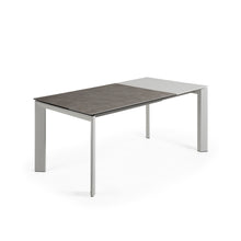 Load image into Gallery viewer, Axis extendable ceramic table with Vulcano Ceniza finish and grey steel legs 120 (180) cm - image 6