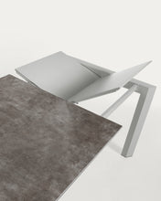 Load image into Gallery viewer, Axis extendable ceramic table with Vulcano Ceniza finish and grey steel legs 120 (180) cm - image 9
