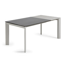 Load image into Gallery viewer, Axis porcelain extendable table in Volcano Rock finish with grey steel legs 120 (180) cm - image 3