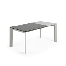 Load image into Gallery viewer, Axis porcelain extendable table in Volcano Rock finish with grey steel legs 120 (180) cm - image 6