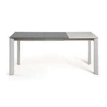 Load image into Gallery viewer, Axis porcelain extendable table in Volcano Rock finish with grey steel legs 120 (180) cm - image 7