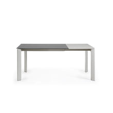 Load image into Gallery viewer, Axis porcelain extendable table in Volcano Rock finish with grey steel legs 120 (180) cm - image 8