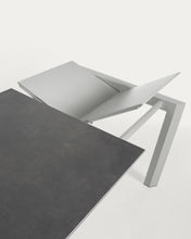 Load image into Gallery viewer, Axis porcelain extendable table in Volcano Rock finish with grey steel legs 120 (180) cm - image 9