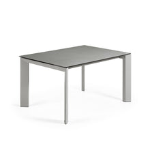 Load image into Gallery viewer, Axis porcelain extendable table in Hydra Lead finish with grey steel legs 140 (200) cm - image 4