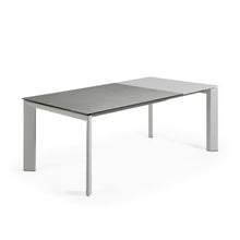 Load image into Gallery viewer, Axis porcelain extendable table in Hydra Lead finish with grey steel legs 140 (200) cm - image 6