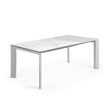 Load image into Gallery viewer, Axis porcelain extendable table in White Kalos finish with grey legs 140 (200) cm - image 6