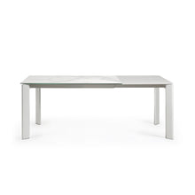 Load image into Gallery viewer, Axis porcelain extendable table in White Kalos finish with grey legs 140 (200) cm - image 8