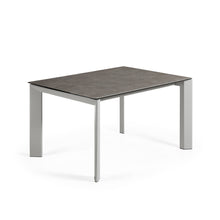 Load image into Gallery viewer, Axis porcelain extendable table in Volcano Ash finish with grey steel legs 140 (200) cm - image 4