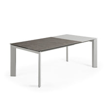 Load image into Gallery viewer, Axis porcelain extendable table in Volcano Ash finish with grey steel legs 140 (200) cm - image 6