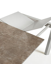 Load image into Gallery viewer, Axis porcelain extendable table in Volcano Ash finish with grey steel legs 140 (200) cm - image 10