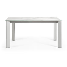 Load image into Gallery viewer, Axis porcelain extendable table in White Kalos finish with grey legs 160 (220) cm - image 2