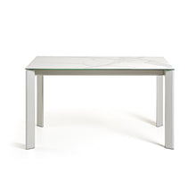 Load image into Gallery viewer, Axis porcelain extendable table in White Kalos finish with grey legs 160 (220) cm - image 5