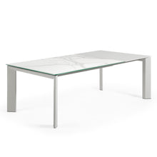 Load image into Gallery viewer, Axis porcelain extendable table in White Kalos finish with grey legs 160 (220) cm - image 6