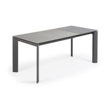 Load image into Gallery viewer, Axis extendable ceramic table in Hydra Plomo finish, anthracite steel legs 120 (180) cm - image 3