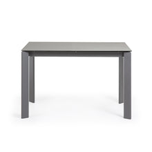 Load image into Gallery viewer, Axis extendable ceramic table in Hydra Plomo finish, anthracite steel legs 120 (180) cm - image 5