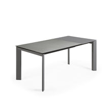 Load image into Gallery viewer, Axis extendable ceramic table in Hydra Plomo finish, anthracite steel legs 120 (180) cm - image 6