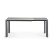 Load image into Gallery viewer, Axis extendable ceramic table in Hydra Plomo finish, anthracite steel legs 120 (180) cm - image 7