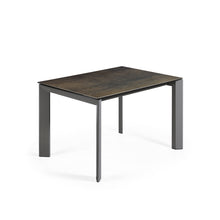 Load image into Gallery viewer, Axis porcelain extendable table in Iron Moss finish with anthracite steel legs 120 (180)cm - image 4