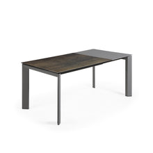 Load image into Gallery viewer, Axis porcelain extendable table in Iron Moss finish with anthracite steel legs 120 (180)cm - image 6