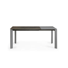 Load image into Gallery viewer, Axis porcelain extendable table in Iron Moss finish with anthracite steel legs 120 (180)cm - image 8