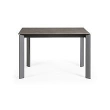 Load image into Gallery viewer, Axis extendable ceramic table in Vulcano Ceniza finish, anthracite steel legs 120 (180)cm - image 2