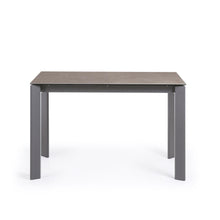 Load image into Gallery viewer, Axis extendable ceramic table in Vulcano Ceniza finish, anthracite steel legs 120 (180)cm - image 5