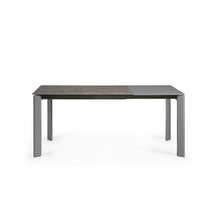 Load image into Gallery viewer, Axis extendable ceramic table in Vulcano Ceniza finish, anthracite steel legs 120 (180)cm - image 8
