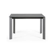 Load image into Gallery viewer, Axis extendable porcelain table with Volcano Rock finish and dark grey steel legs, 120 (180) cm - image 2
