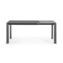 Load image into Gallery viewer, Axis extendable porcelain table with Volcano Rock finish and dark grey steel legs, 120 (180) cm - image 7