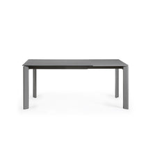 Load image into Gallery viewer, Axis extendable porcelain table with Volcano Rock finish and dark grey steel legs, 120 (180) cm - image 8