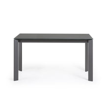 Load image into Gallery viewer, Axis extendable table in grey glass with steel legs in a dark grey finish, 140 (200) cm - image 5
