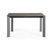 Load image into Gallery viewer, Axis porcelain extendable table in Volcano Ash finish anthracite steel legs 140(200)cm - image 2