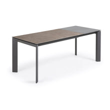 Load image into Gallery viewer, Axis porcelain extendable table in Volcano Ash finish anthracite steel legs 140(200)cm - image 3