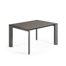Load image into Gallery viewer, Axis porcelain extendable table in Volcano Ash finish anthracite steel legs 140(200)cm - image 4