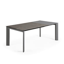 Load image into Gallery viewer, Axis porcelain extendable table in Volcano Ash finish anthracite steel legs 140(200)cm - image 6