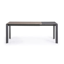 Load image into Gallery viewer, Axis porcelain extendable table in Volcano Ash finish anthracite steel legs 140(200)cm - image 7