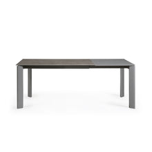 Load image into Gallery viewer, Axis porcelain extendable table in Volcano Ash finish anthracite steel legs 140(200)cm - image 8