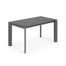 Load image into Gallery viewer, Axis extendable porcelain table with Volcano Rock finish and dark grey steel legs, 140 (200) cm