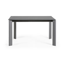 Load image into Gallery viewer, Axis extendable porcelain table with Volcano Rock finish and dark grey steel legs, 140 (200) cm - image 2
