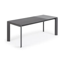 Load image into Gallery viewer, Axis extendable porcelain table with Volcano Rock finish and dark grey steel legs, 140 (200) cm - image 3